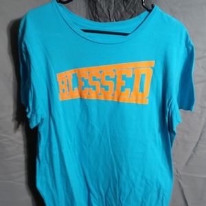 Blessed sz L T (matches gatorade blue lagoon)